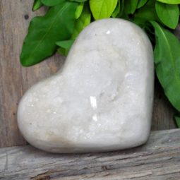 Clear Quartz Druze Heart DS787 | Himalayan Salt Factory
