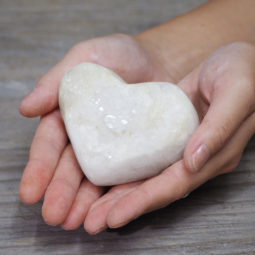 Clear Quartz Druze Heart DS787 | Himalayan Salt Factory