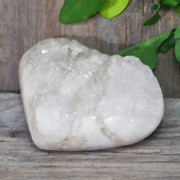 Clear Quartz Druze Heart DS788