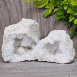 Natural Calcite Geode Pair Set N405 | Himalayan Salt Factory