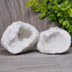 Natural Calcite Geode Pair Set N407 | Himalayan Salt Factory