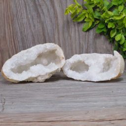 Natural Calcite Geode Pair Set N408 | Himalayan Salt Factory