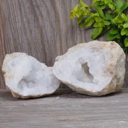 Natural Calcite Geode Pair Set N410 | Himalayan Salt Factory