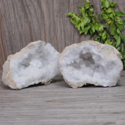Natural Calcite Geode Pair Set N411 | Himalayan Salt Factory