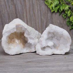 Natural Calcite Geode Pair Set N412 | Himalayan Salt Factory
