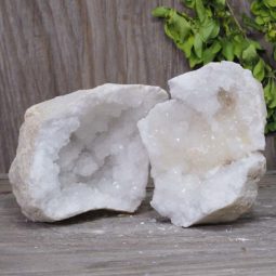 Natural Calcite Geode Pair Set N414 | Himalayan Salt Factory
