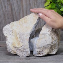 Natural Calcite Geode Pair Set N417 | Himalayan Salt Factory
