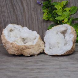 Natural Calcite Geode Pair Set N418 | Himalayan Salt Factory