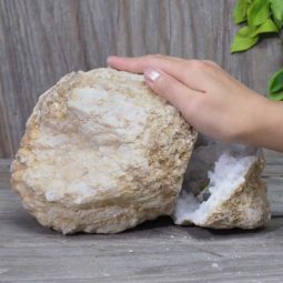 Natural Calcite Geode Pair Set N425 | Himalayan Salt Factory