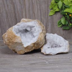 Natural Calcite Geode Pair Set N425 | Himalayan Salt Factory