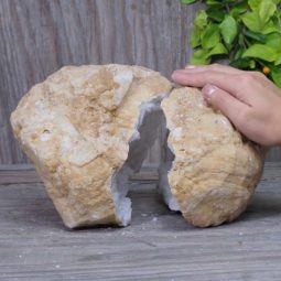 Natural Calcite Geode Pair Set N427 | Himalayan Salt Factory