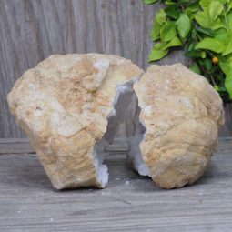 Natural Calcite Geode Pair Set N427 | Himalayan Salt Factory