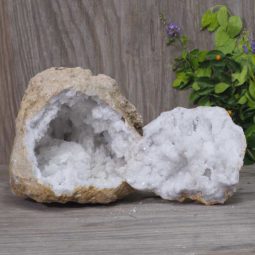 Natural Calcite Geode Pair Set N430 | Himalayan Salt Factory