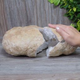 Natural Calcite Geode Pair Set N437 | Himalayan Salt Factory