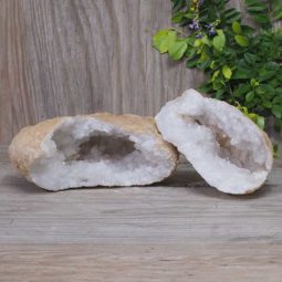 Natural Calcite Geode Pair Set N437 | Himalayan Salt Factory