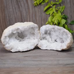 Natural Calcite Geode Pair Set S960 | Himalayan Salt Factory