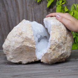 Natural Calcite Geode Pair Set S966 | Himalayan Salt Factory