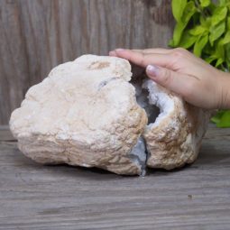 Natural Calcite Geode Pair Set S967 | Himalayan Salt Factory