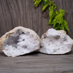 Natural Calcite Geode Pair Set S967 | Himalayan Salt Factory