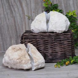 Natural Calcite Geode Pair – 2 Small Geodes Set N438 | Himalayan Salt Factory