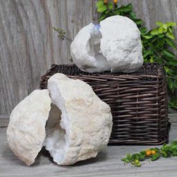 Natural Calcite Geode Pair – 2 Small Geodes Set N446-1 | Himalayan Salt Factory