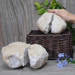 Natural Calcite Geode Pair – 2 Small Geodes Set N448-1 | Himalayan Salt Factory