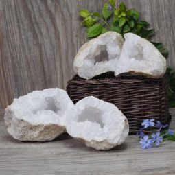 Natural Calcite Geode Pair – 2 Small Geodes Set N448-2 | Himalayan Salt Factory