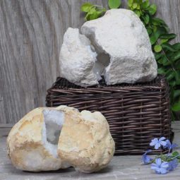 Natural Calcite Geode Pair – 2 Small Geodes Set N452 | Himalayan Salt Factory