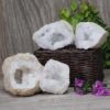 Natural Calcite Geode Pair – 2 Small Geodes Set N458 | Himalayan Salt Factory