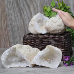 Natural Calcite Geode Pair – 2 Small Geodes Set N459 | Himalayan Salt FactoryNatural Calcite Geode Pair – 2 Small Geodes Set N459 | Himalayan Salt Factory