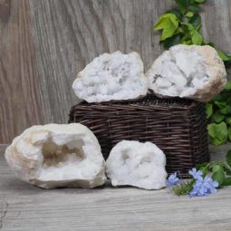 Natural Calcite Geode Pair – 2 Small Geodes Set N464 | Himalayan Salt Factory