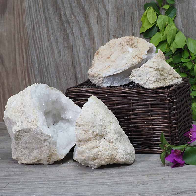 Natural Calcite Geode Pair - 2 Small Geodes Set N472 5 Natural Calcite Geode Pair – 2 Small Geodes Set N472 | Himalayan Salt Factory