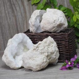 Natural Calcite Geode Pair – 2 Small Geodes Set N475 | Himalayan Salt Factory