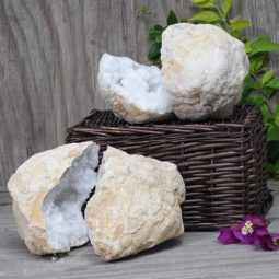 Natural Calcite Geode Pair - 2 Small Geodes Set N495 7 Natural Calcite Geode Pair – 2 Small Geodes Set N495 | Himalayan Salt Factory