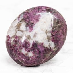 Pink Tourmaline Polished Palm Stone - Large | Himalayan Salt Factory