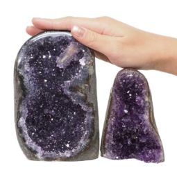 1.97kg Amethyst Polished Crystal Geode Specimen Set 2 Pieces DN130 5 1.97kg Amethyst Polished Crystal Geode Specimen Set 2 Pieces DN130 | Himalayan Salt Factory