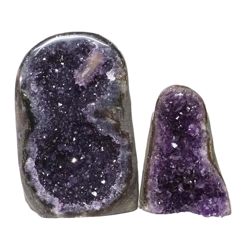 1.97kg Amethyst Polished Crystal Geode Specimen Set 2 Pieces DN130 3 1.97kg Amethyst Polished Crystal Geode Specimen Set 2 Pieces DN130 | Himalayan Salt Factory