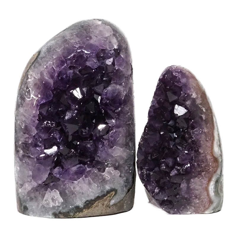 2.15kg Amethyst Polished Crystal Geode Specimen Set 2 Pieces DN125 3 2.15kg Amethyst Polished Crystal Geode Specimen Set 2 Pieces DN125 | Himalayan Salt Factory