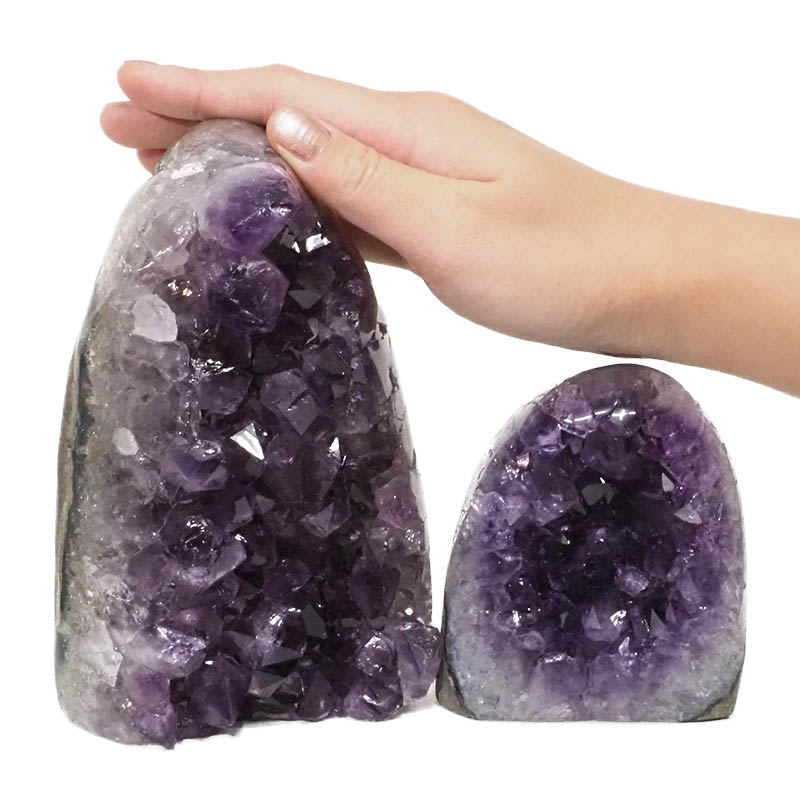 2.35kg Amethyst Polished Crystal Geode Specimen Set 2 Pieces DN131 4 2.35kg Amethyst Polished Crystal Geode Specimen Set 2 Pieces DN131 | Himalayan Salt Factory