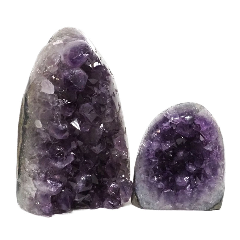 2.35kg Amethyst Polished Crystal Geode Specimen Set 2 Pieces DN131 3 2.35kg Amethyst Polished Crystal Geode Specimen Set 2 Pieces DN131 | Himalayan Salt Factory