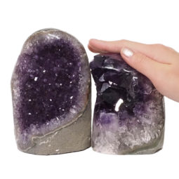 2.37kg Amethyst Polished Crystal Geode Specimen Set 2 Pieces DN142 5 Amethyst Polished Crystal Geode Specimen Set 2 Pieces DN142 | Himalayan Salt Factory