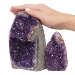 2.40kg Amethyst Polished Crystal Geode Specimen Set 2 Pieces DN143 5 Amethyst Polished Crystal Geode Specimen Set 2 Pieces DN143 | Himalayan Salt Factory