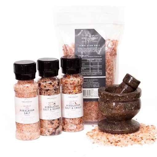 Ancient Fossil Mortar and Pestle Kitchen Pack | Himalayan Salt Factory