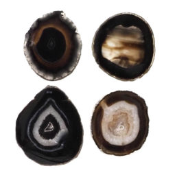 Black Agate Sliced Coasters Set 4 | Himalayan Salt Factory