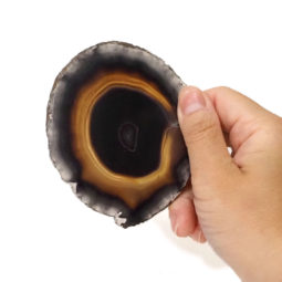 Black Agate Sliced Coasters Set 4 | Himalayan Salt Factory