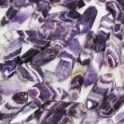Chevron Amethyst Double Terminated Points 7 Chevron Amethyst Double Terminated Points | Himalayan Salt Factory