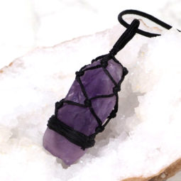 Natural Amethyst Netted Necklace N002 | Himalayan Salt Factory
