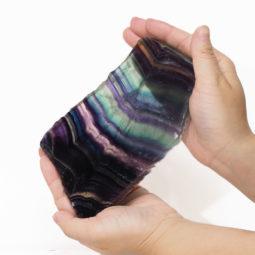 Natural Rainbow Fluorite Polished Slab Plate DS795 | Himalayan Salt Factory