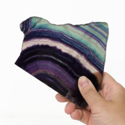Natural Rainbow Fluorite Polished Slab Plate DS805 | Himalayan Salt Factory