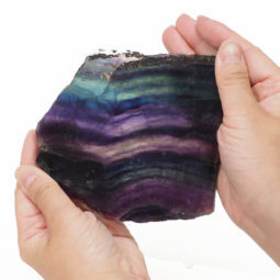 Natural Rainbow Fluorite Polished Slab Plate DS806 | Himalayan Salt Factory